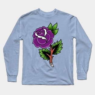 Purple Rose Long Sleeve T-Shirt